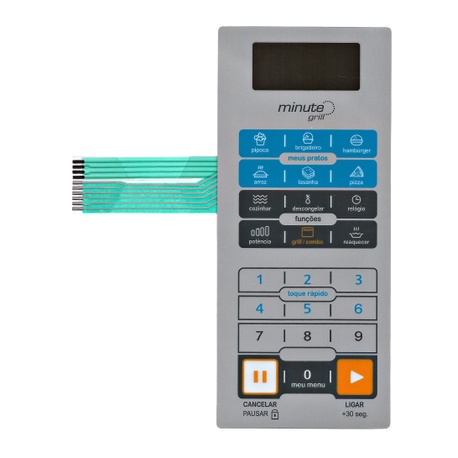 MEMBRANA TECLADO PARA MICROONDAS MIDEA MM 39 TB1 MM 39 TB2 MINUTE GRILL 19.8 X 8.6 CM