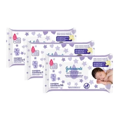 Kit com 3 Johnson's Baby Toalhinhas Hora do Sono 288 unidades