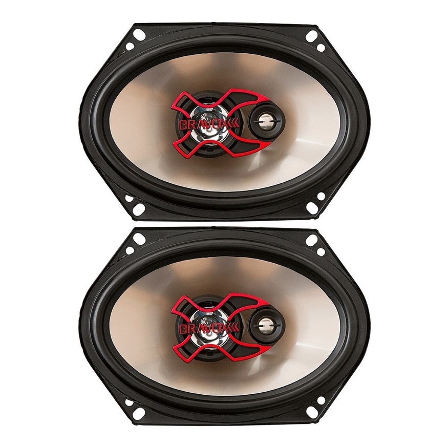 Alto Falante 5x7 Bravox 100w Rms Par Triaxial B3x57x Kit Som em Oferta na Shopee