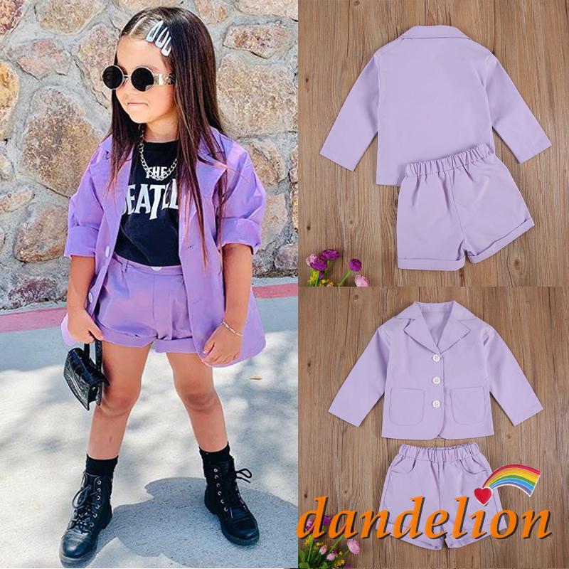 Conjunto De Roupa Infantil Feminino Blazer Com Lapela + Casaco + Short ...