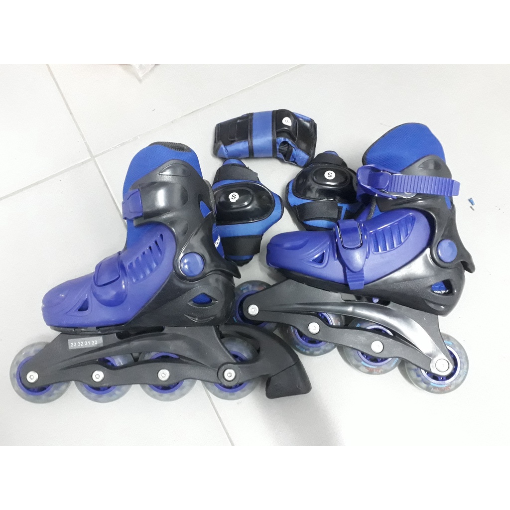 Patins Infantil+Protetor Pulso+Cotoveliera+Joelheira 29/32 Usado