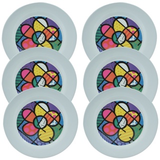 Kit 12 Peças - Prato de Sobremesa 20cm - Melamina em Oferta na Shopee