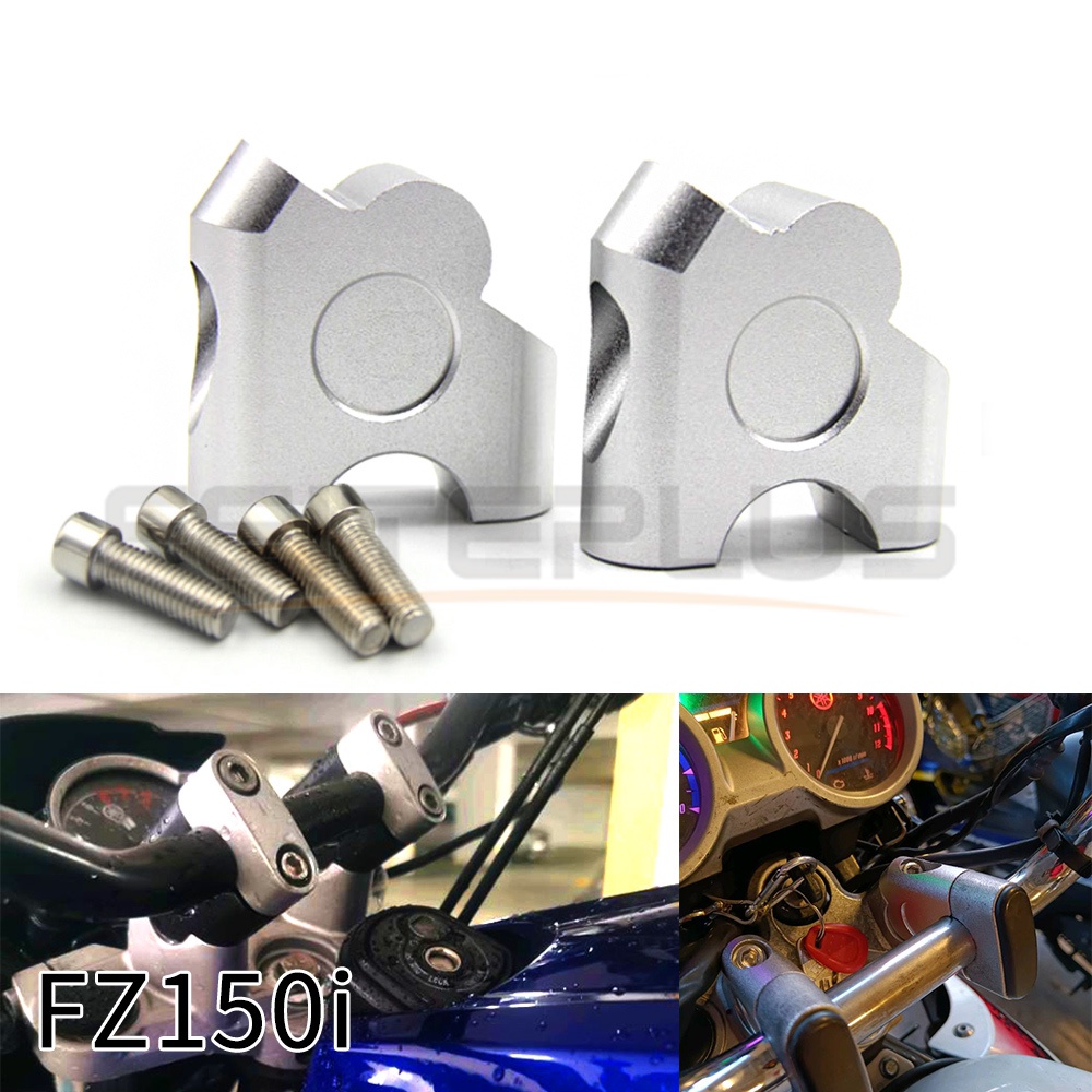 Universal Motocicleta 22mm Guidão Barra Riser Altura Grampo Costas Adaptador Cromado Preto FZ150i