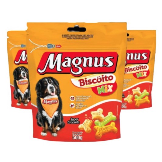 Biscoito Magnus Mix para Cães 500g | Shopee Brasil