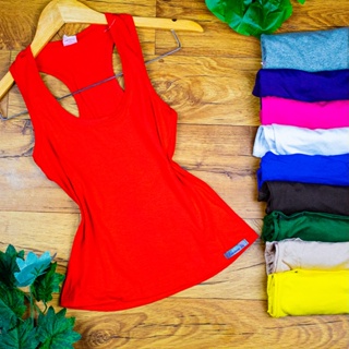 Regata Infantil Feminina Nadador Camiseta Básica Lisa Blusa Roupas de Menina em Oferta na Shopee