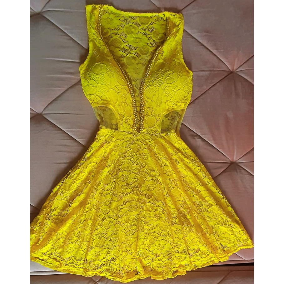 Vestido Em Renda Bordado Perolas Festa Casamento Civil Luxo Vestido feminino curto rodado, vestido feminino soltinho, Roupas femininas