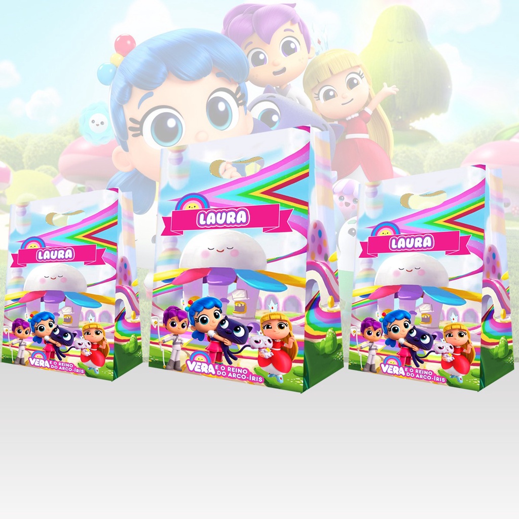 Sacolinha Vera e o Reino do Arco Iris Sacola Surpresa Lembrancinhas Personalizadas em Oferta na Shopee