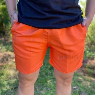 Shorts Masculino Praia Bermuda Mauricinho M G GG - Laranja Neon
