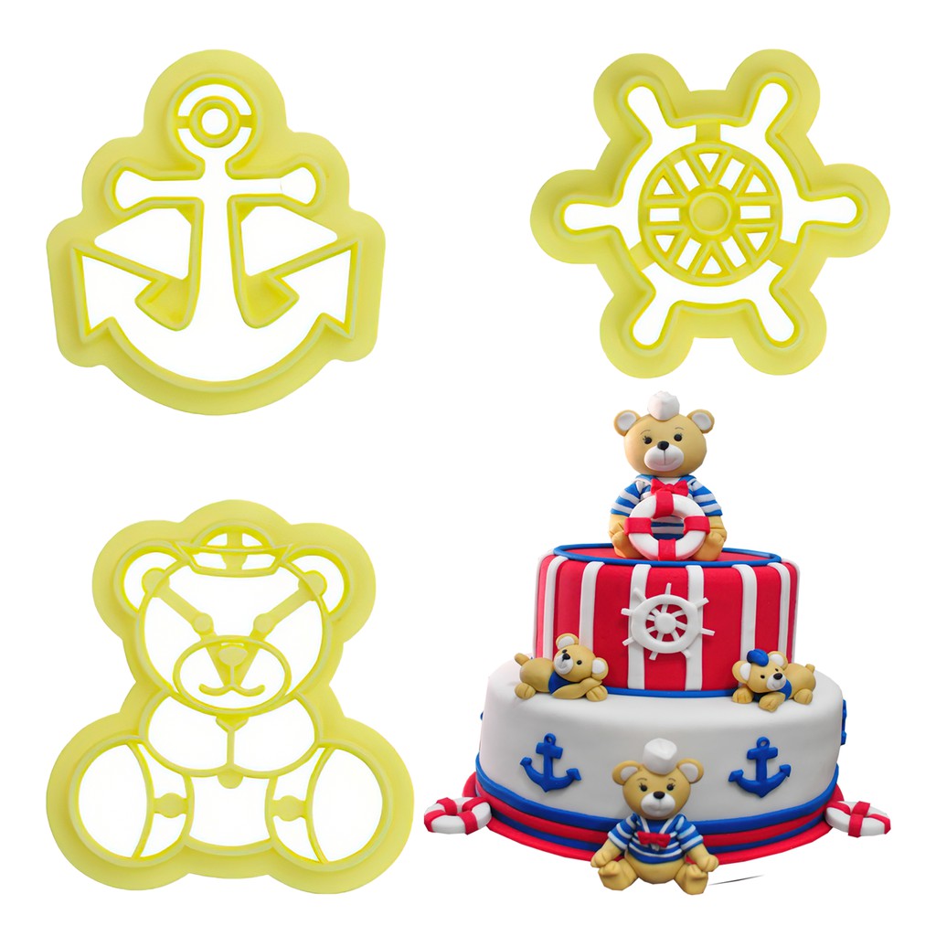 Kit Cortador Ursinho Marinheiro 3pcs Blue star