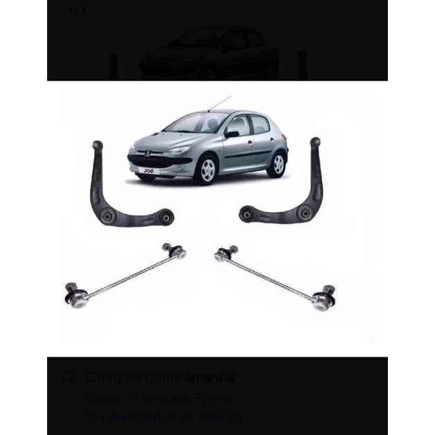 Kit Bandeja Esquerda+Direita+Bieleta completo com pivô (Balança)