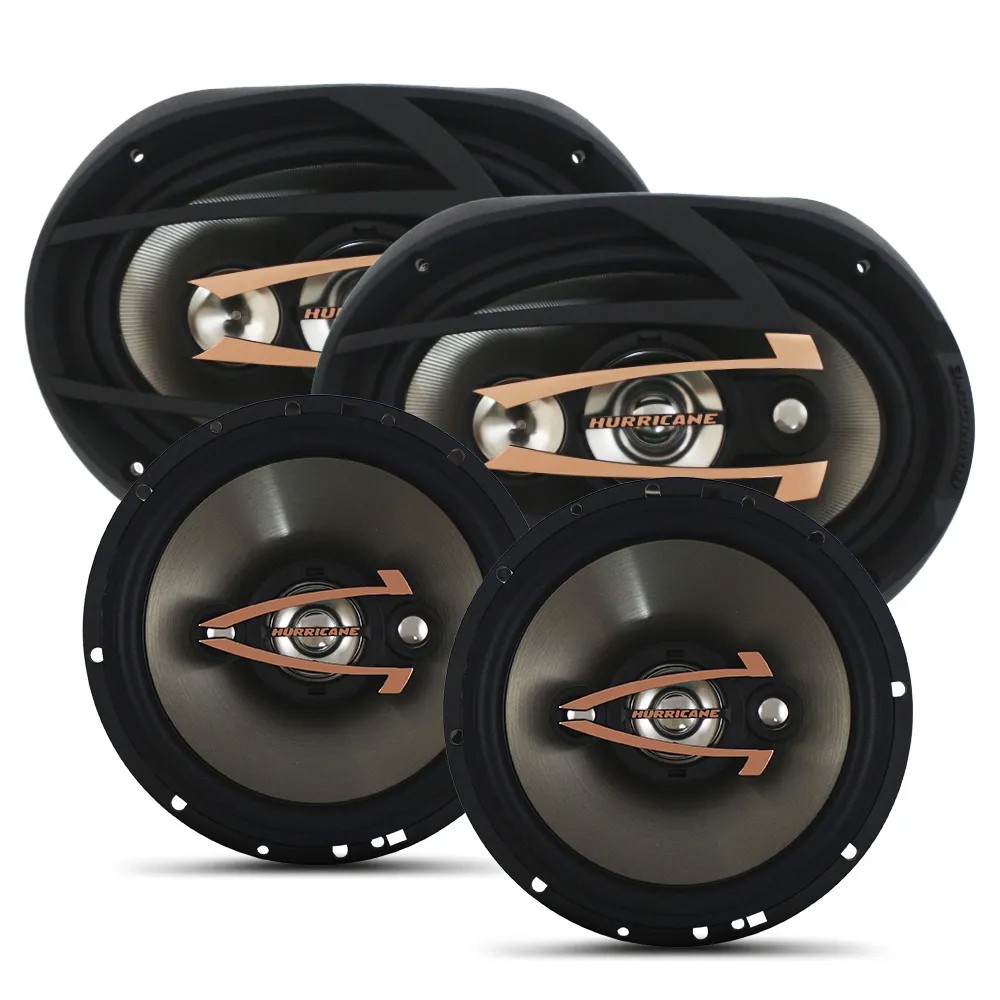 Kit Combo 6 E 6x9 Polegadas Hurricane Qr6 Qr69 460w Rms Som Automotivo - Spare Parts and Accessories for Vehicles