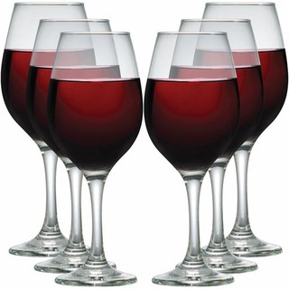 Taça De Vinho Vidro 385ml 6 Pcs em Oferta na Shopee