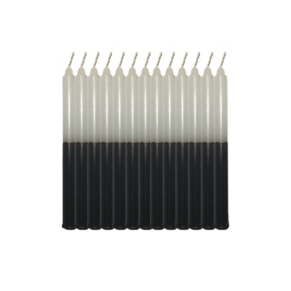 Velas Palito 1 kg Bicolor Branca e Preta 30 unidades 18,5 cm em Oferta na Shopee