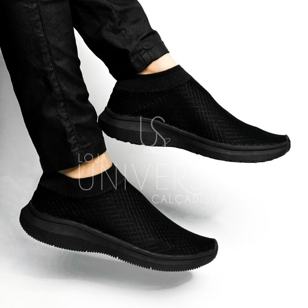 Tênis Feminino Calce Fácil Slip On Leve Flexível Confortável Caminhada Academia Casual