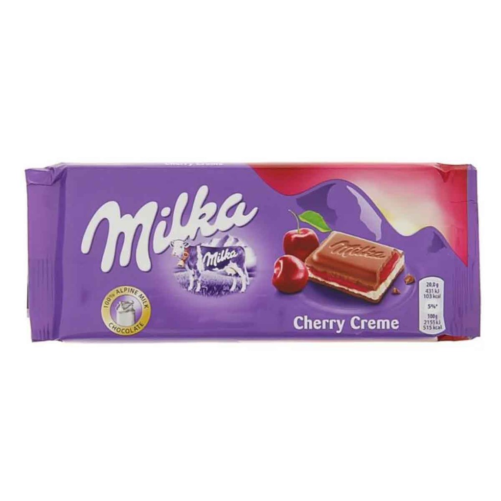 Milka Cherry Creme Importado 100g Shopee Brasil