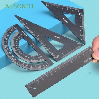 ALISOND1 Conjunto Régua De Alumínio Com Metal Compasso/Geometria/Maths/Escola/Escritório