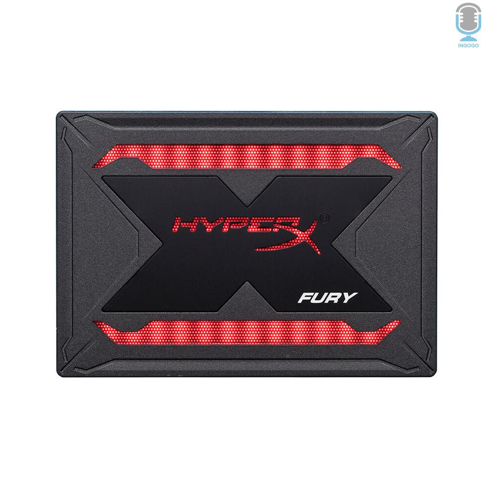 Hd Ssd Kingston Hyperx Fury Rgb Para Sata 3 2.5 "Com Cores Rgb Pcie 3.0 Com Capa Preta 240gb 480