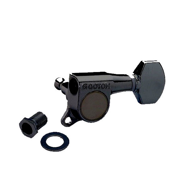 Tarraxa Avulsa Guitarra Em Linha Sg381-07 Cosmo Black Gotoh