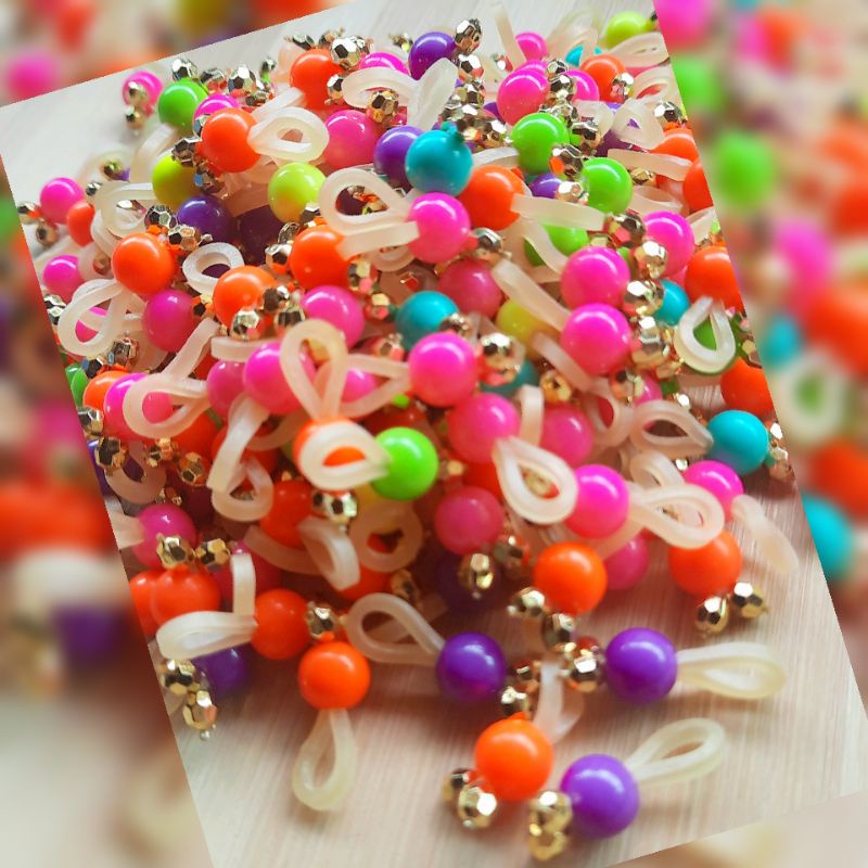 25 Pérolas Color Neon Penteado Pet Lacinho Pet Biju Jóias Pet Ponto de Luz Banho e Tosa