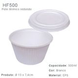 Pote térmico redondo 500 ml com tampa em isopor pacote com 50 unidades- Fibraform em Oferta na Shopee