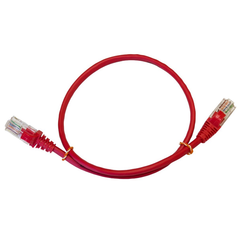 Cabo Par Trançado Cat5e Vermelho 50 Cm Kit Com 30 Un.