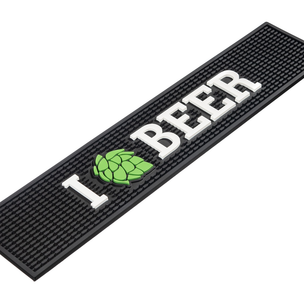 Bar Mat I Love Beer Tapete Bar Porta Copos de Borracha