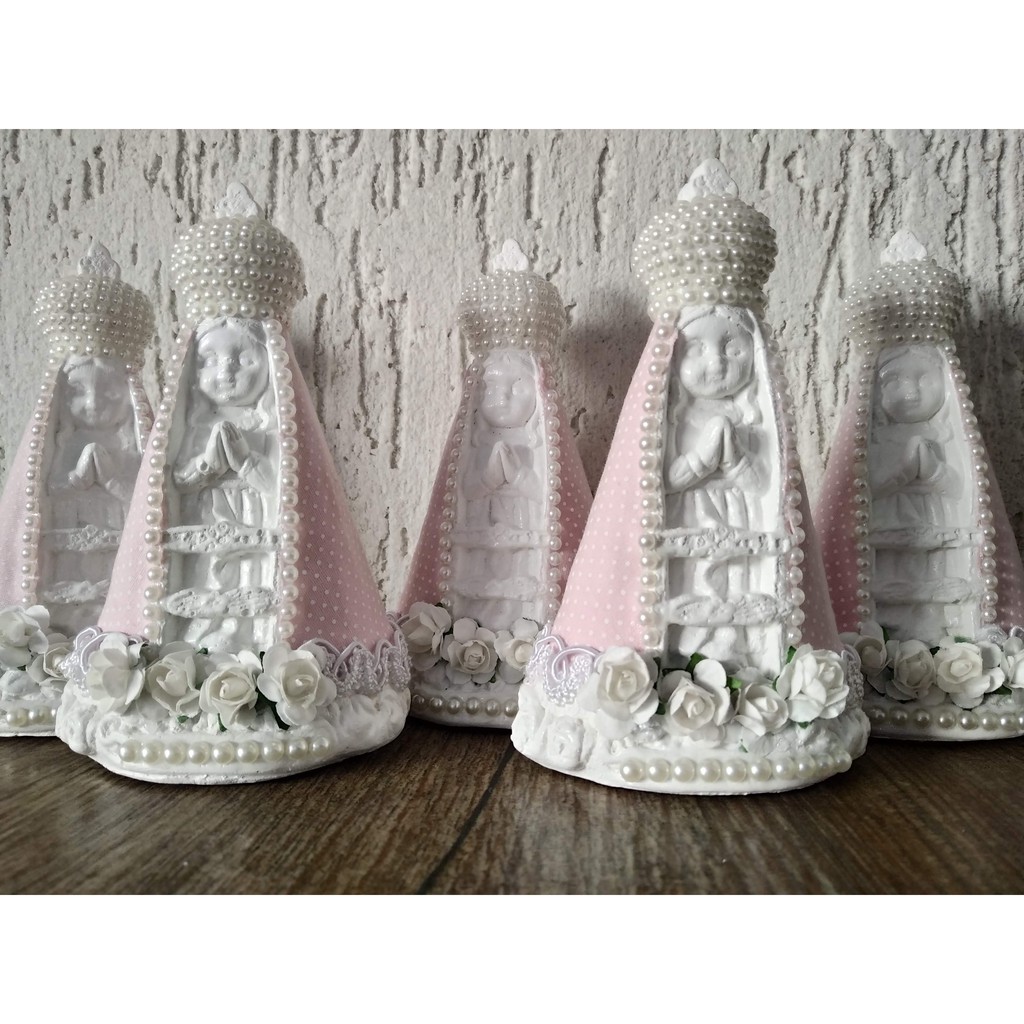 Nossa Senhora Aparecida baby 15cm Lembrancinha Presente Padrinhos Batismo Batizado Casamento