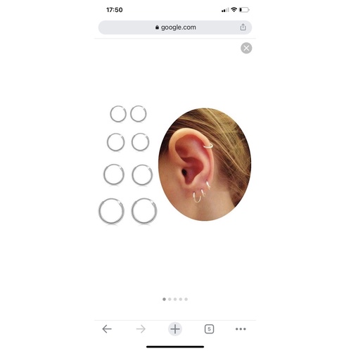 Brinco mini argola prata/ouro  pequena 8mm/10mm/12MM  masculino feminino unissex vem o par - Bijuteria