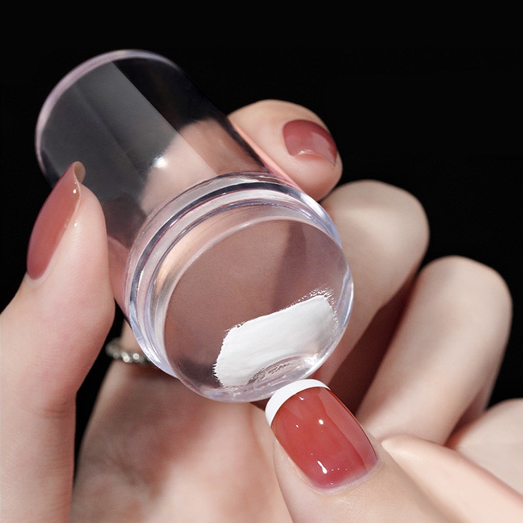 Carimbo de Unha com Ponta de Silicone Transparente