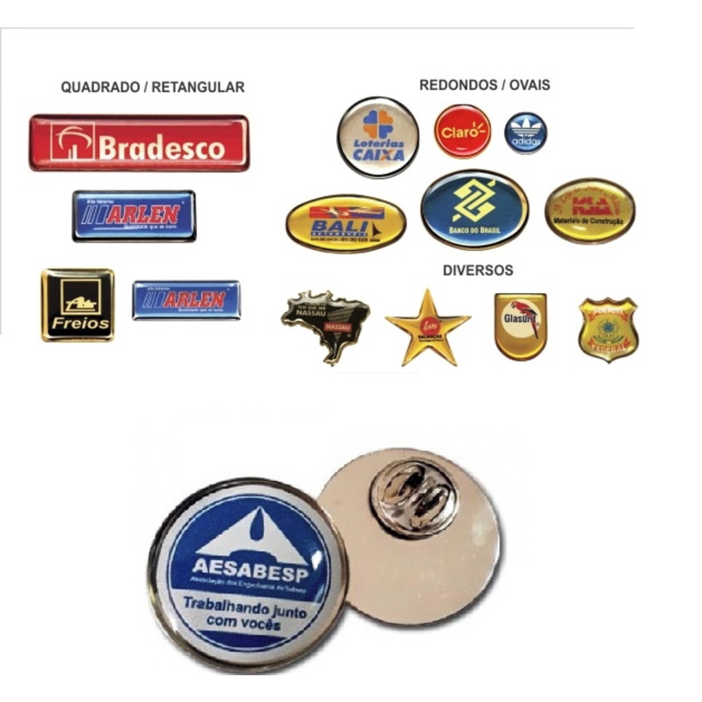 20 unidades de Botton Personalizado com seu logo em Oferta na Shopee