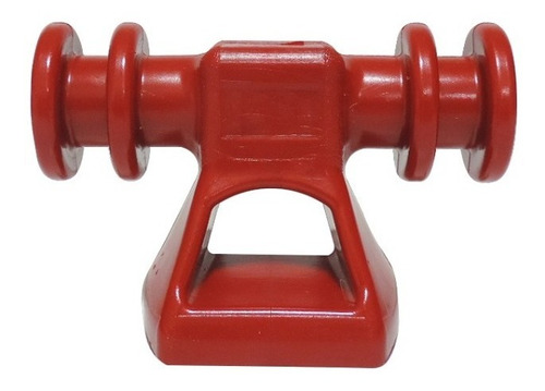 Suporte Roldana Isolador 4 Vias/ranhuras (20 Unid Vermelho)