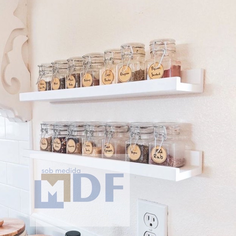 Kit 2 Prateleiras Canaleta MDF em Oferta na Shopee