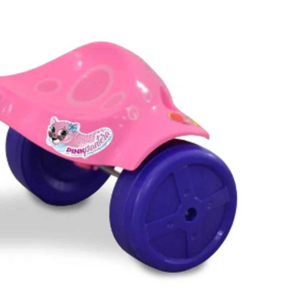 Detalhes do Triciclo Infantil Pink Pantera Rosa Com Pedal Xalingo - 0763.2