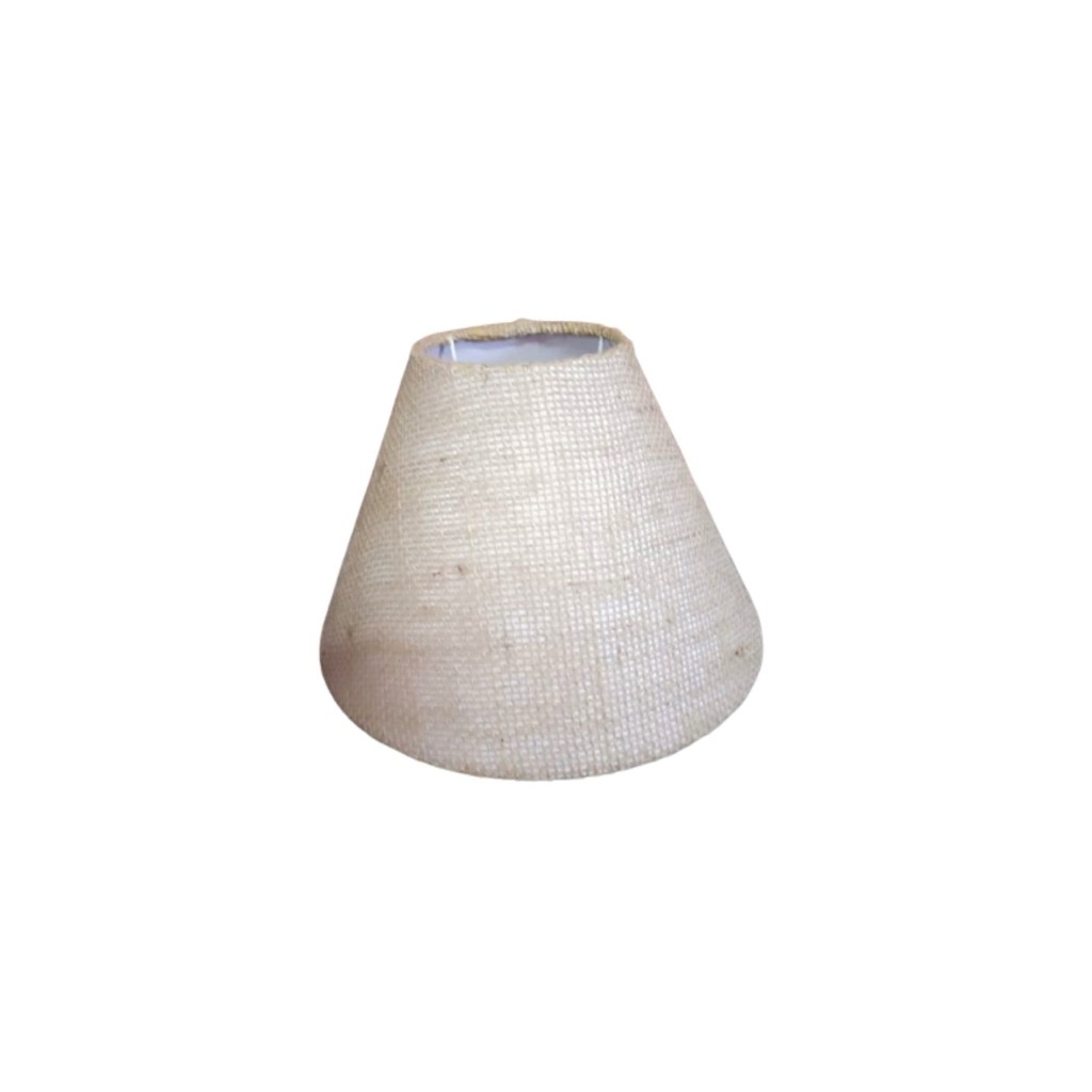 Cúpula De Abajur 10x25x17 Em Juta em Oferta na Shopee