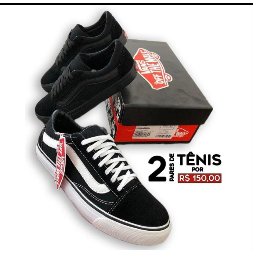 vans preto tradicional