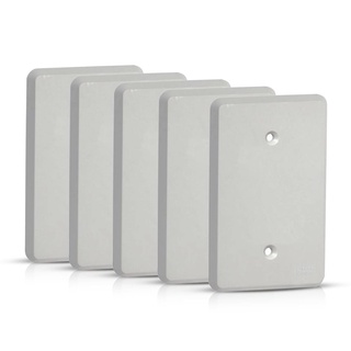 Kit 5 Placas Acabamento 4x2 Cega Cinza Silentoque Pial