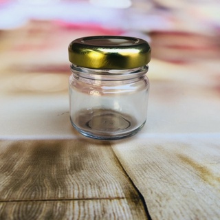 10 potes de Vidro mini geléia de 40 ml  geleinha tampa dourada em Oferta na Shopee