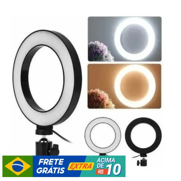 Ring Light Tripe Mesa Iluminador De Luz De Led Live Selfie Make