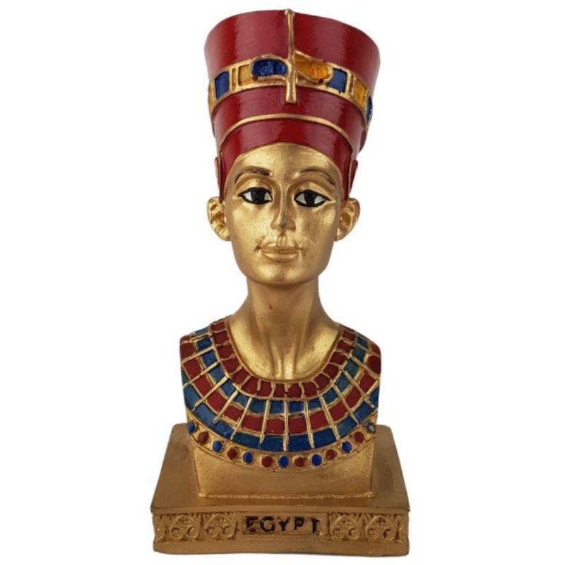 Nefertiti rainha Egito enfeite decoração em resina