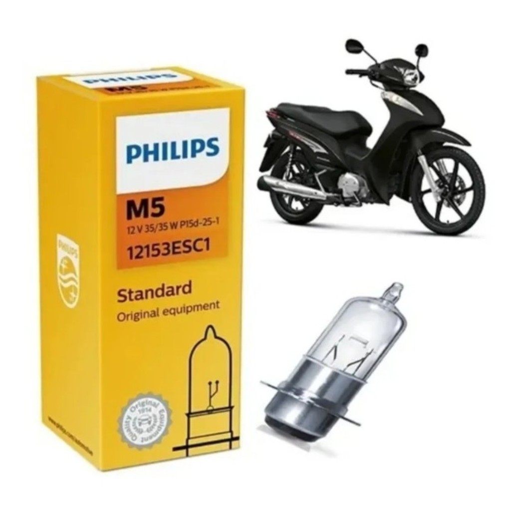 Lampada Farol Philips Honda Biz 100 125 Nxr Bros Original - H 47
