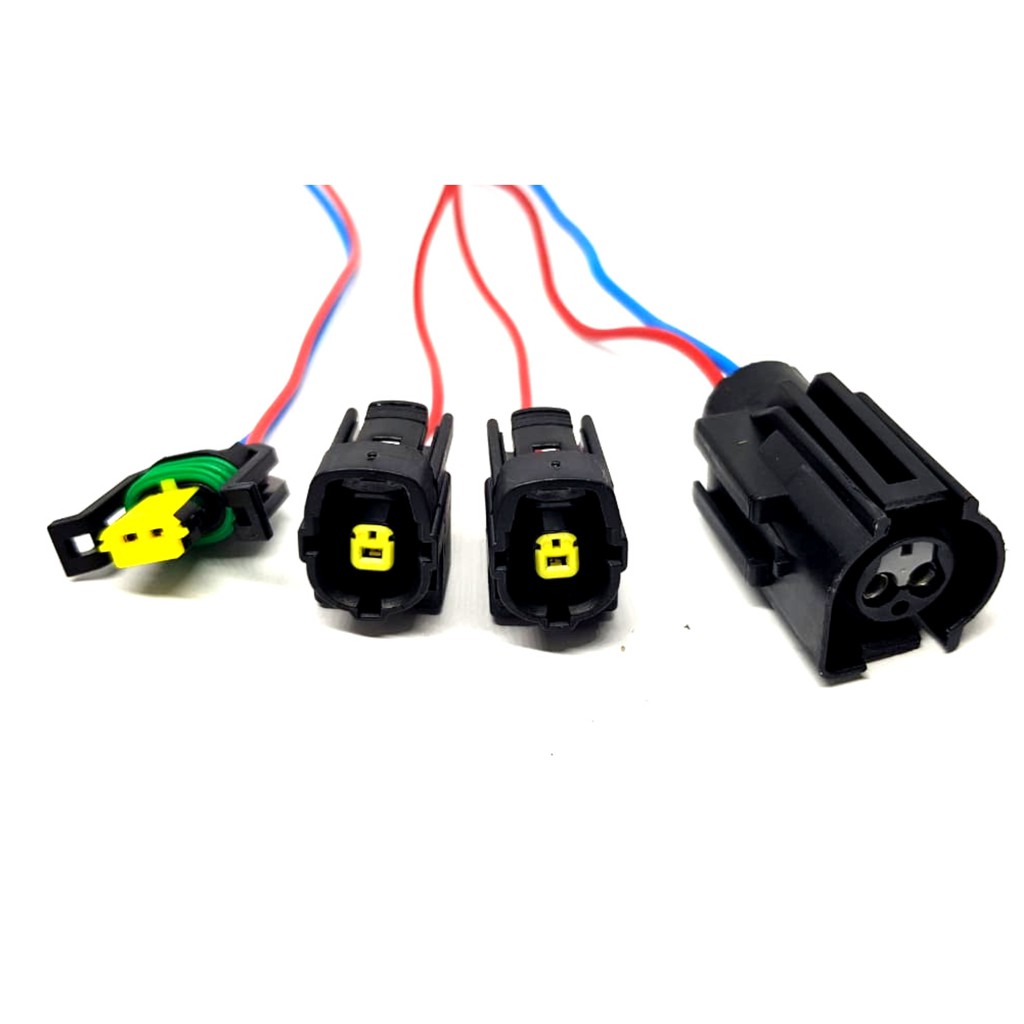 kit Plug conectores cebolinha oleo + sensor temperatura + bico injetor gol g2 saveiro parati