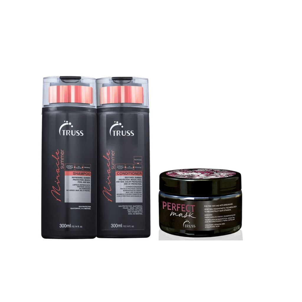 Truss Miracle Summer Shampoo e Condicionador e Máscara Perfect