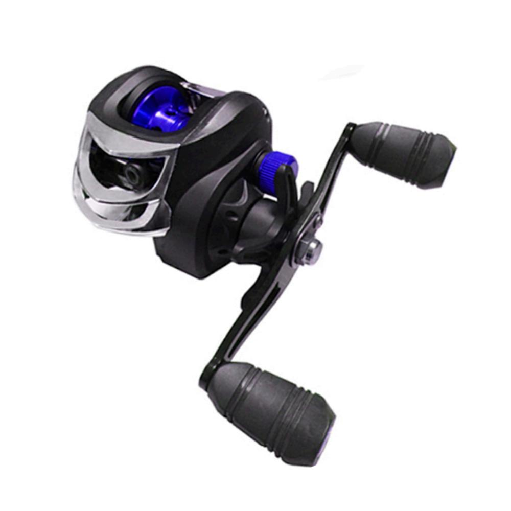 Carretilha Manivela Esquerda LK201 3 Rolamentos Azul - Deyu