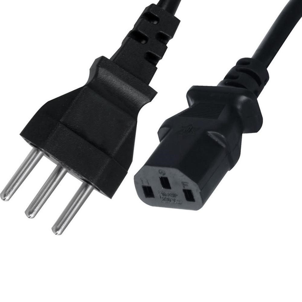 Cabo De Energia Computador Fonte Atx Bivolt 3 Pinos 1,5 Metros