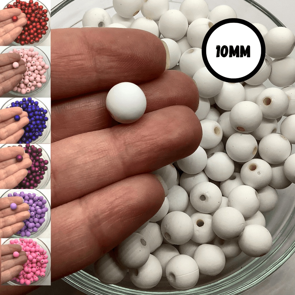 Pérola Emborrachada 10mm Pacote 60 Unidades em Oferta na Shopee