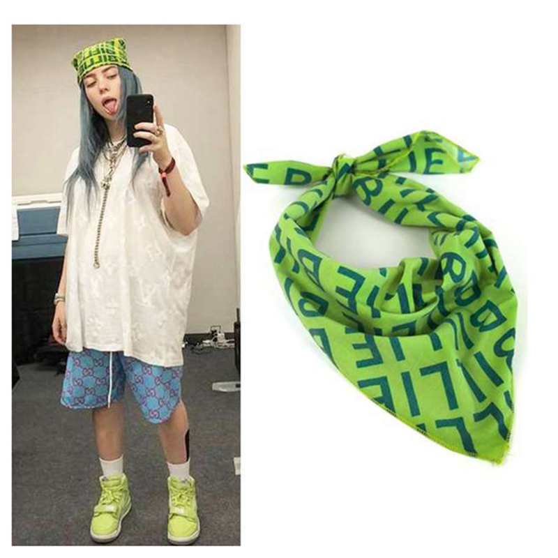 Billie Eilish Lenço Quadrado Billy Eilish Hip Hop Rock Bandana | BeeCost