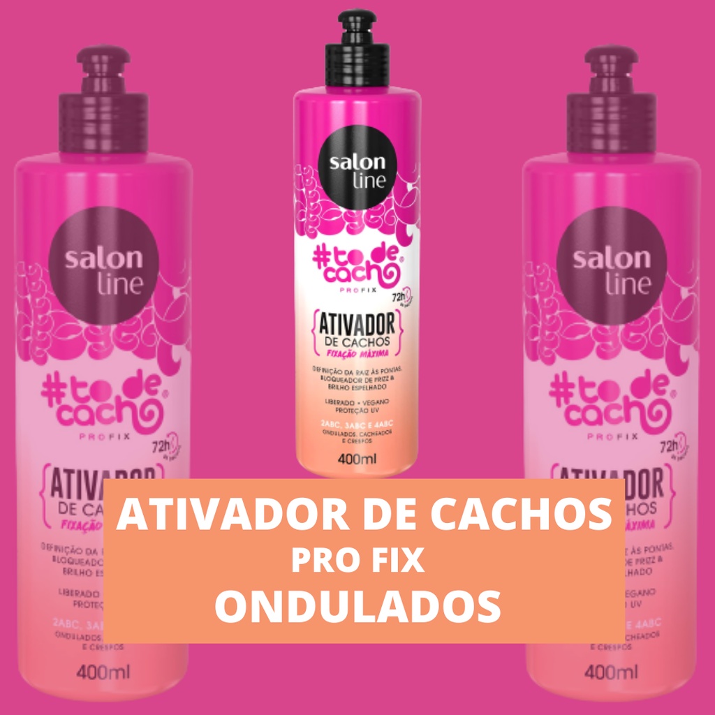 Ativador De Cachos Todecacho Profix Ondulados Cacheados E Crespos Salon Line 400ml Shopee Brasil