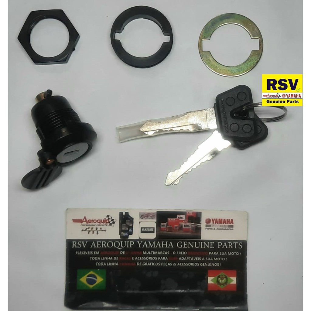 XTZ125 XTZ150 XTZ250 LANDER 250 2003/2026 Trava Tampa Lateral ou Tampa Caixa Ferramentas 2 Chaves Motos Yamaha Similar