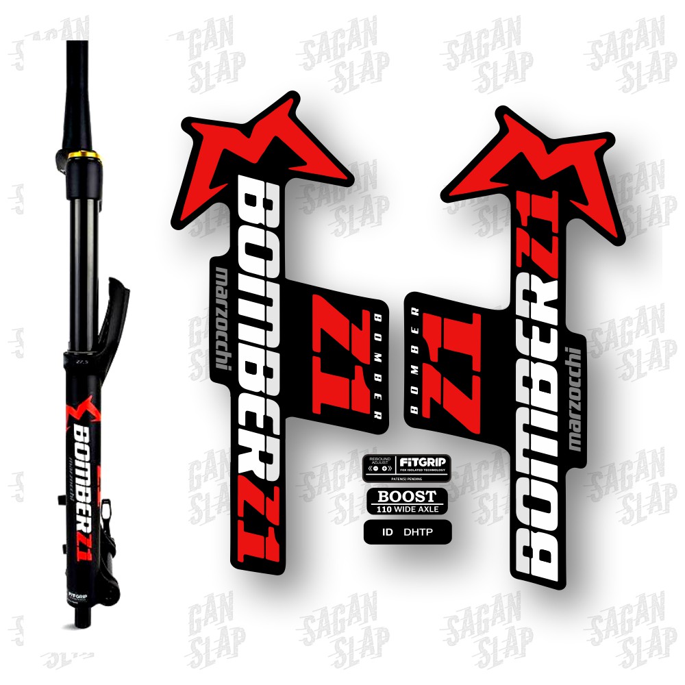 Adesivos Marzocchi Bomber Z1 , Decalques Para Garfo De Bicicleta Mtb