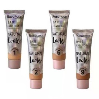 Kit 24 Bases Líquida Ruby Rose Natural Look Chocolate Atacado Promoção